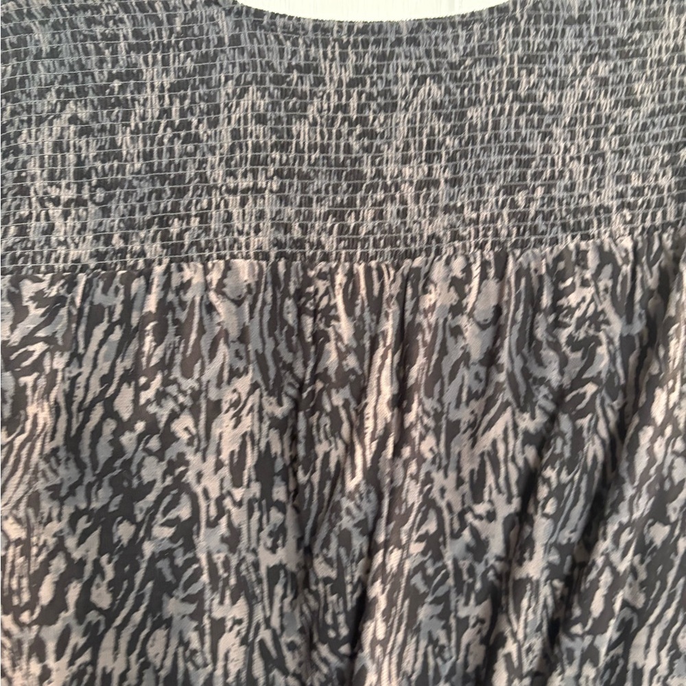 Rails Charcoal Zana Long Sleeve V-Neck Dress size S abstract animal print - Picture 14 of 15